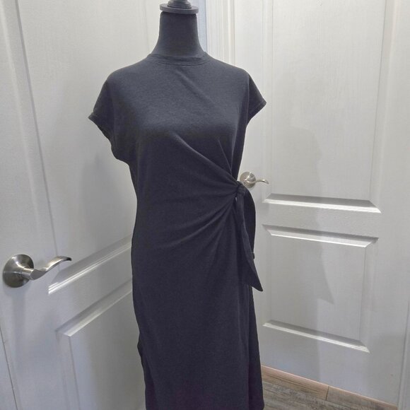 Sonoma Goods For Life® Tie Waist Knit Dress Sz M Black - Picture 5 of 12